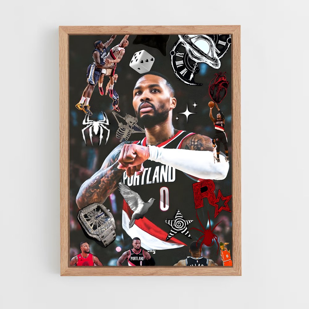 Poster Damian lillard – affiche Basketball (vue 4)